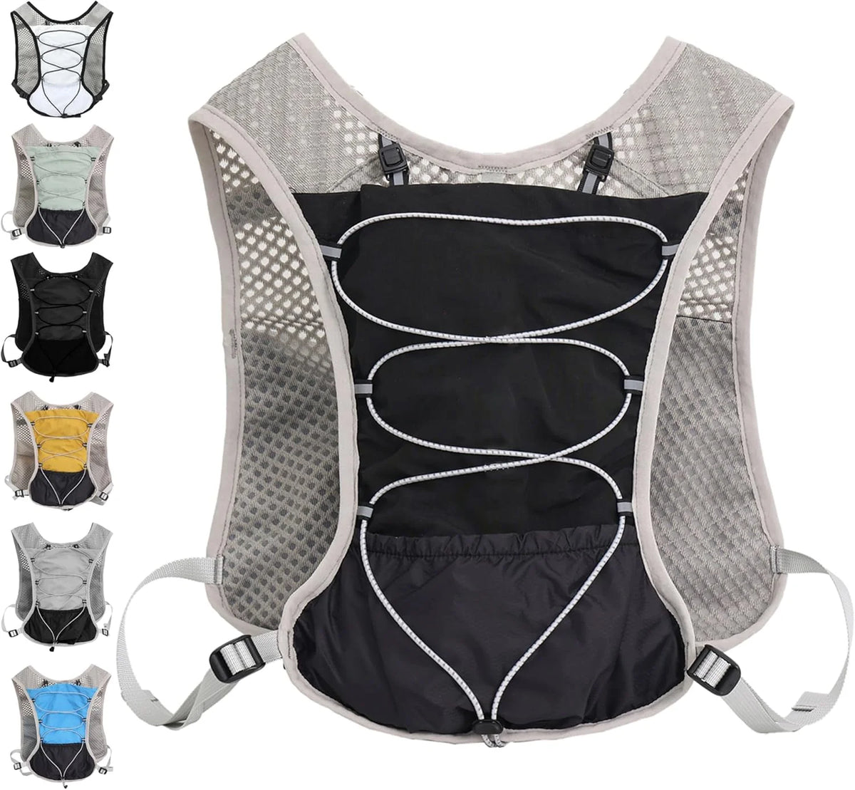Running Hydration Vest Ultra-Light 3D Mesh Six Pockets
