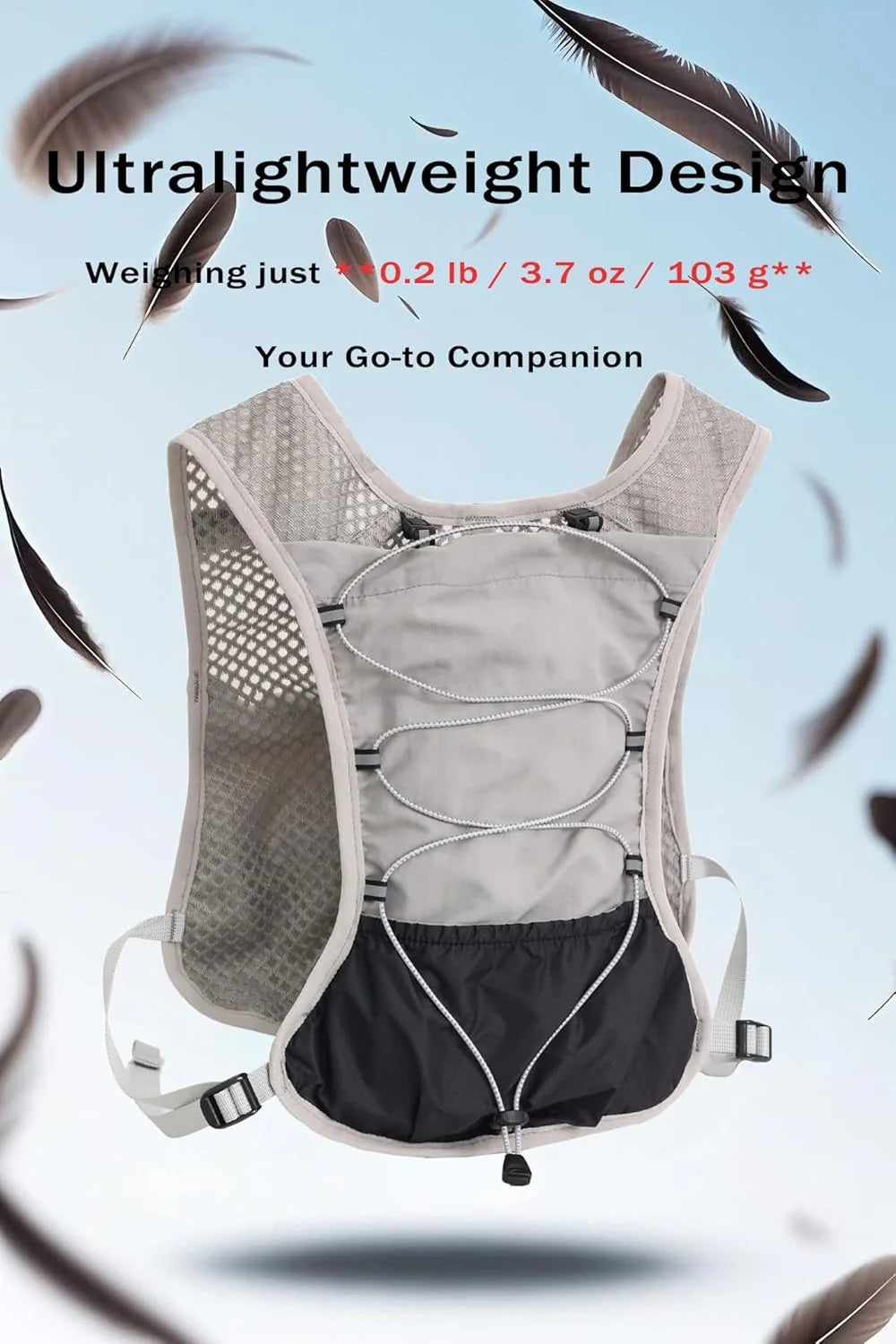 Running Hydration Vest Ultra-Light 3D Mesh Six Pockets