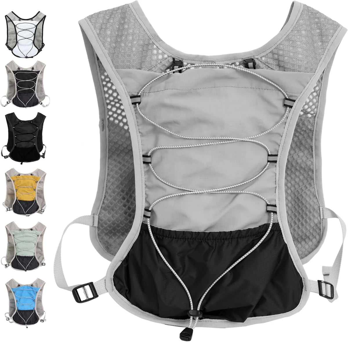 Running Hydration Vest Ultra-Light 3D Mesh Six Pockets