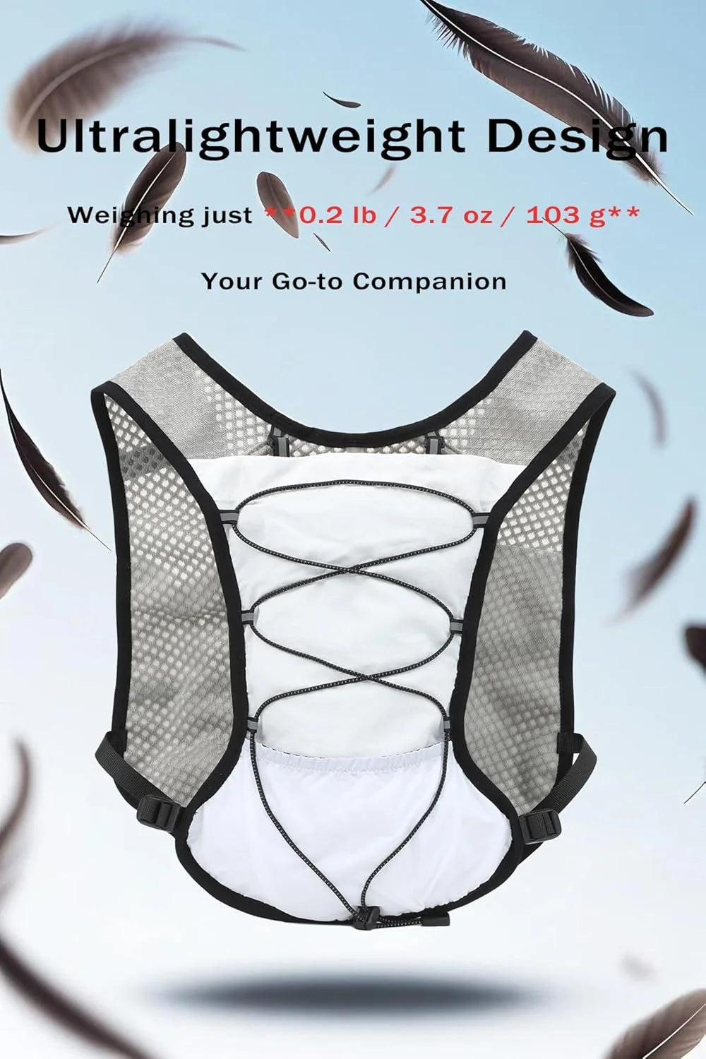 Running Hydration Vest Ultra-Light 3D Mesh Six Pockets