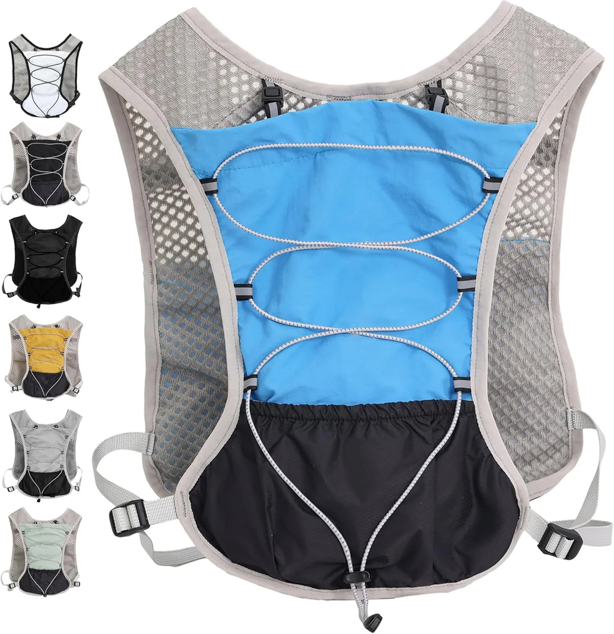 Running Hydration Vest Ultra-Light 3D Mesh Six Pockets