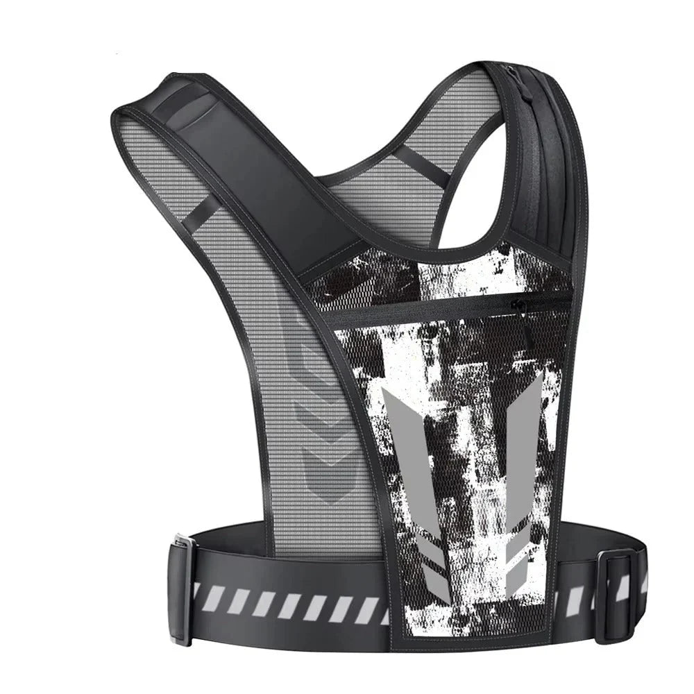 Running Phone Holder Vest Breathable & Reflective Multi-Pocket