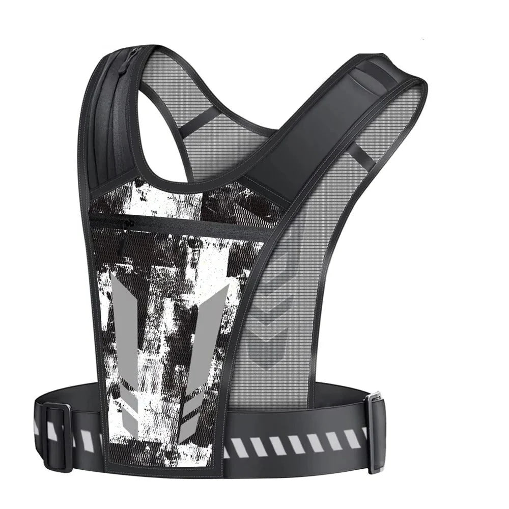 Running Phone Holder Vest Breathable & Reflective Multi-Pocket
