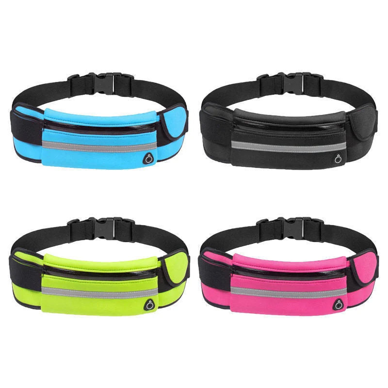 Running Waist Bag Water-Repellent Headphone Jack Adjustable Strap
