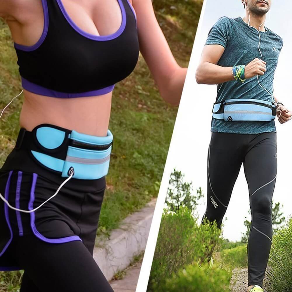 Running Waist Bag Water-Repellent Headphone Jack Adjustable Strap