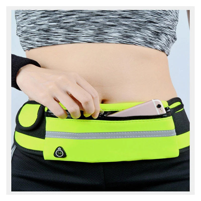 Running Waist Bag Water-Repellent Headphone Jack Adjustable Strap