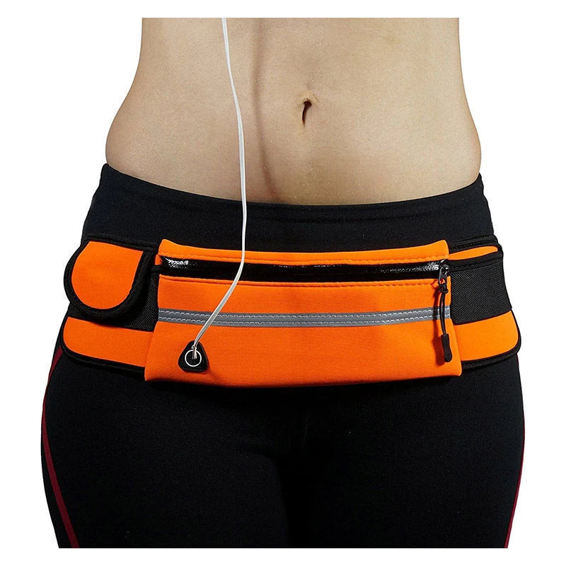 Running Waist Bag Water-Repellent Headphone Jack Adjustable Strap