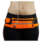 Running Waist Belt Water-Resistant Adjustable Strap & Zip Pocket