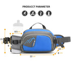 Running Waist Pack Adjustable Bottle Holder & Waterproof Pockets