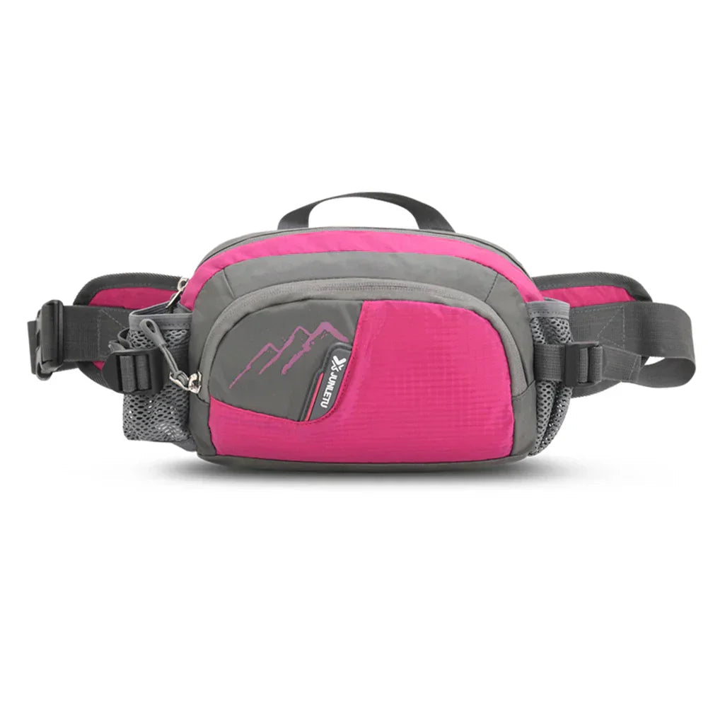 Running Waist Pack Adjustable Bottle Holder & Waterproof Pockets