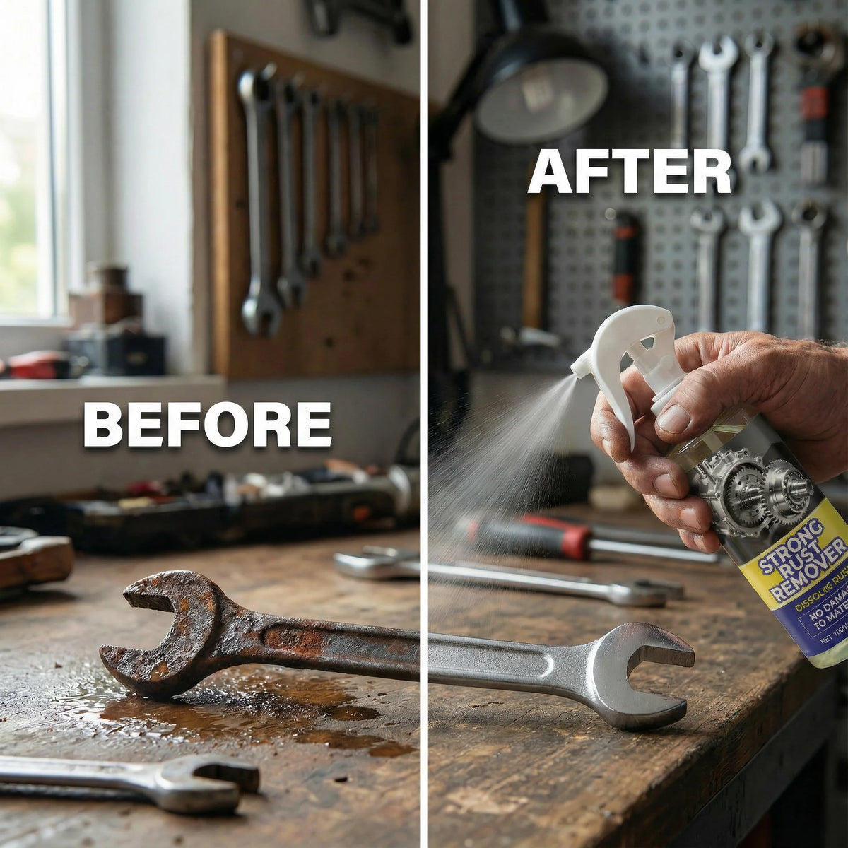 Rust Remover Spray Fast-Acting Ready-To-Use Gentle On Metal