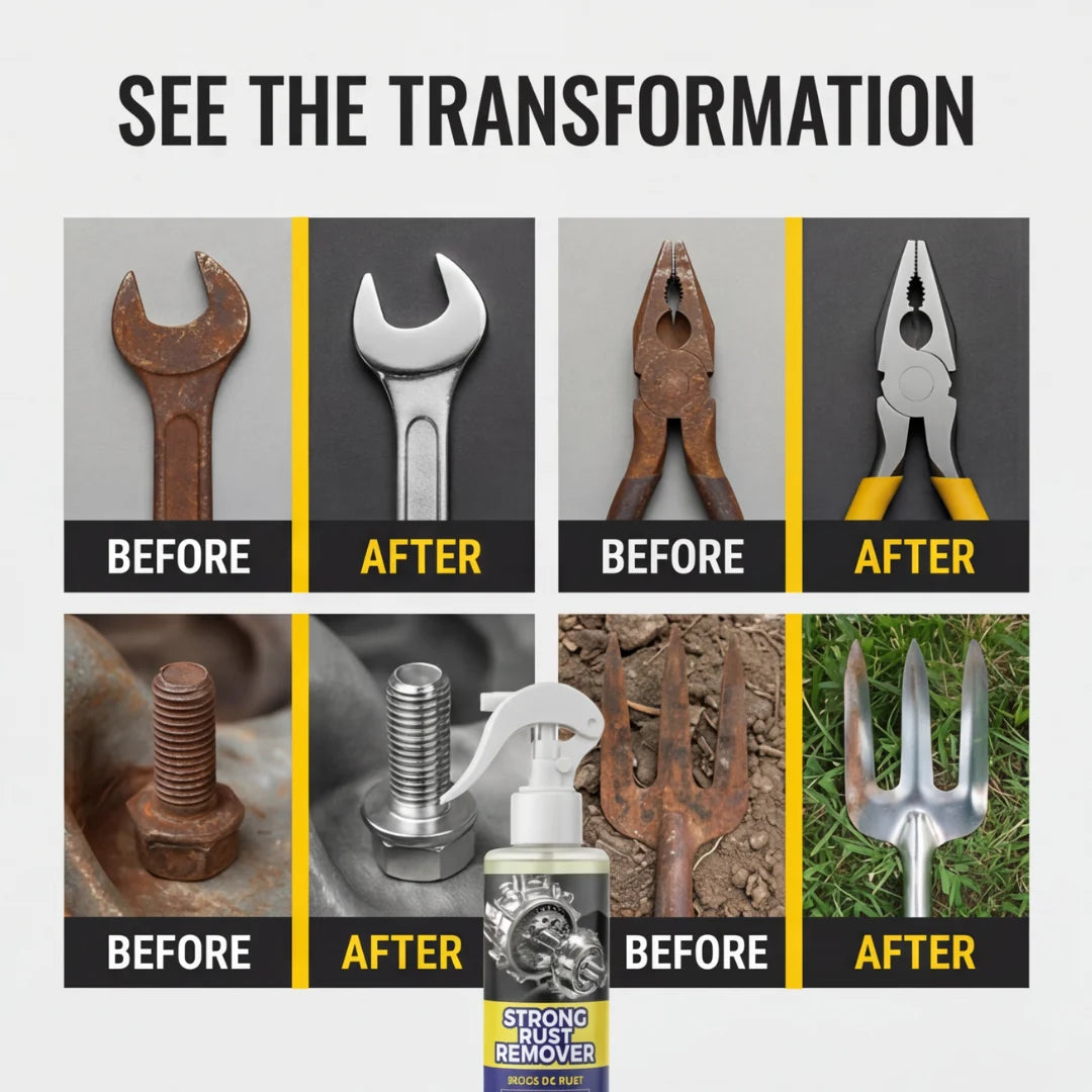 Rust Remover Spray Fast-Acting Ready-To-Use Gentle On Metal