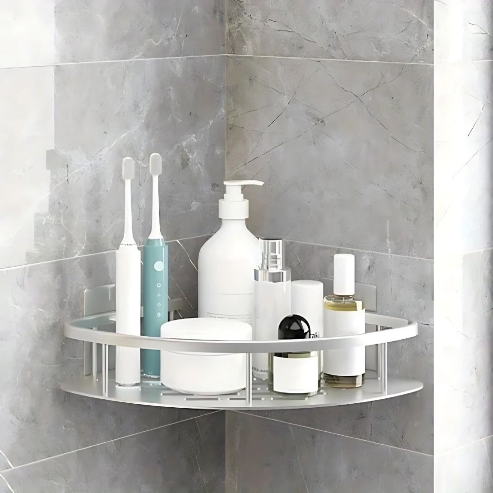 Rust-Resistant Aluminum Self-Adhesive Shower Caddy (Drill-Free)