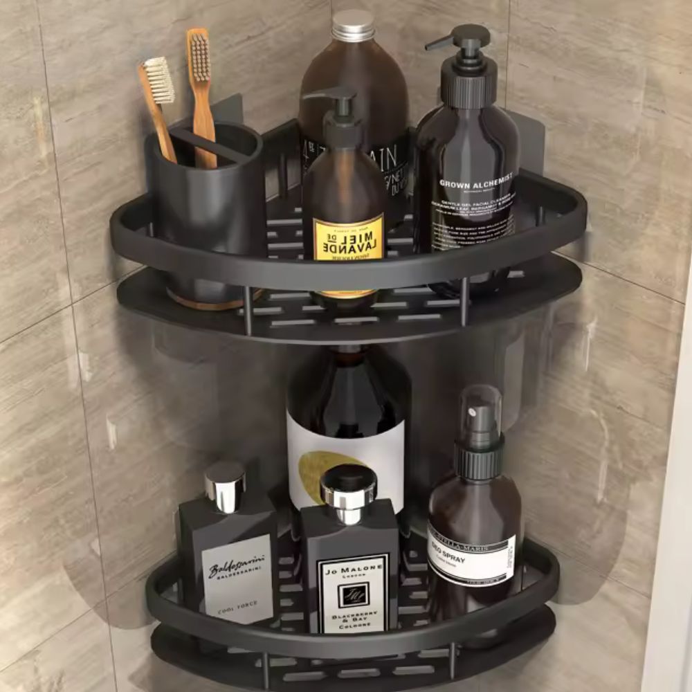 Rust-Resistant Aluminum Self-Adhesive Shower Caddy (Drill-Free)
