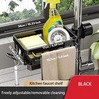 Rust-Resistant Aluminum Sink Caddy (Tool-Free Installation)