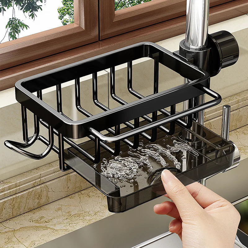Rust-Resistant Aluminum Sink Caddy (Tool-Free Installation)