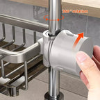 Rust-Resistant Aluminum Sink Caddy (Tool-Free Installation)