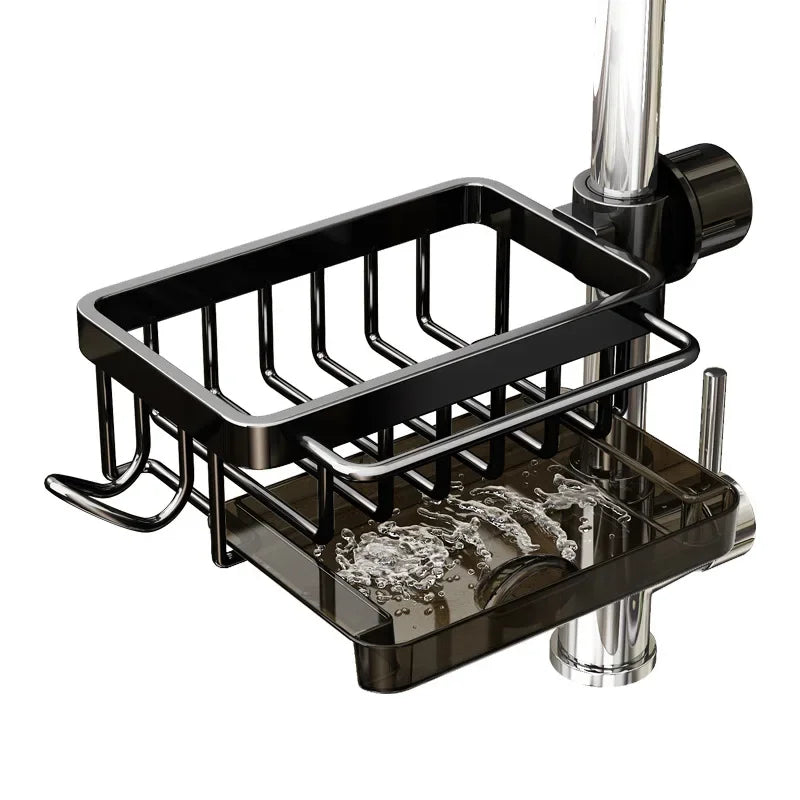 Rust-Resistant Aluminum Sink Caddy (Tool-Free Installation)
