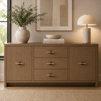 Rust-Resistant Brass Crystal Cabinet Knob & Pull Set