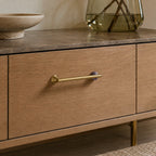 Rust-Resistant Brass Crystal Cabinet Knob & Pull Set
