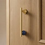 Rust-Resistant Brass Crystal Cabinet Knob & Pull Set
