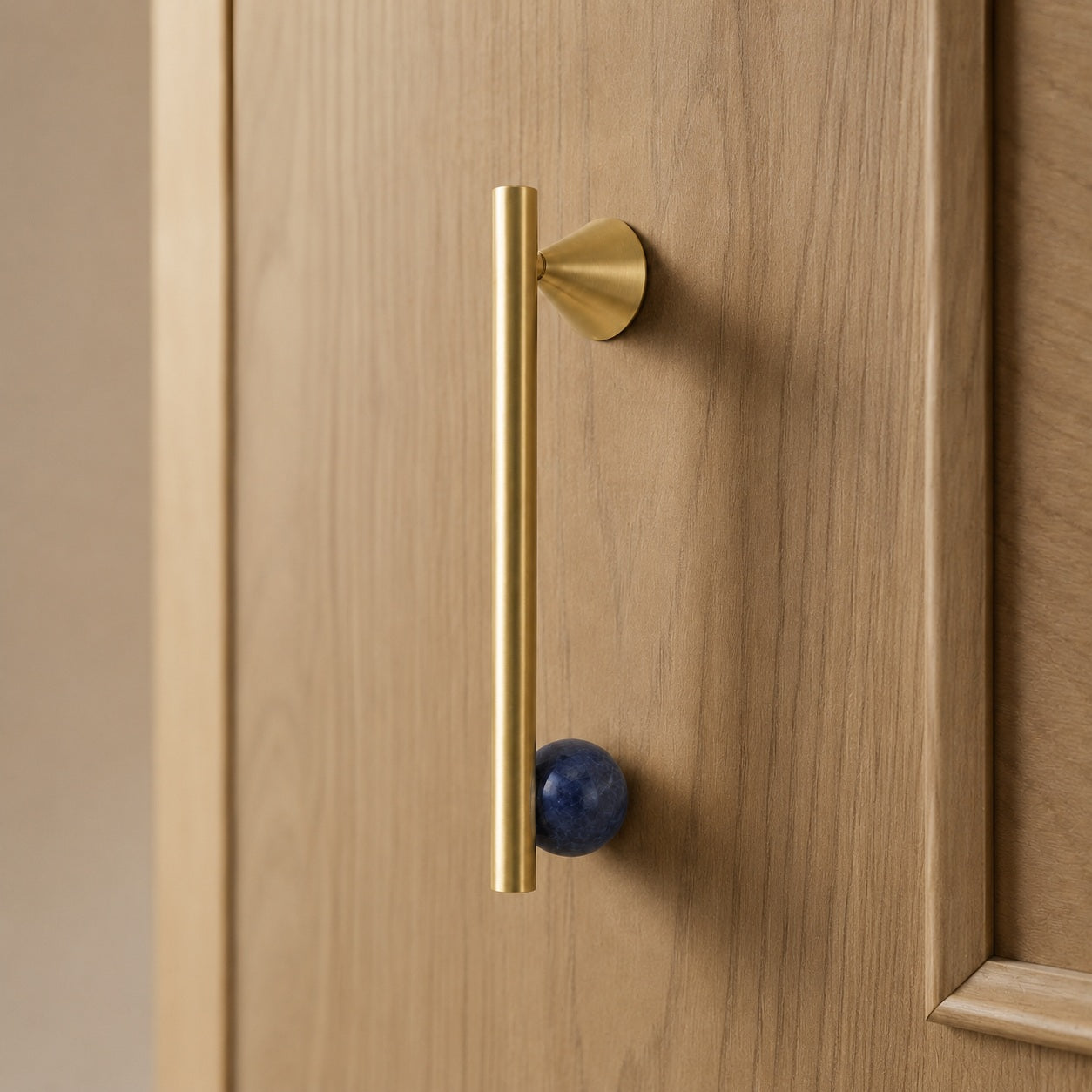 Rust-Resistant Brass Crystal Cabinet Knob & Pull Set