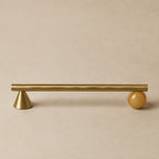 Rust-Resistant Brass Crystal Cabinet Knob & Pull Set