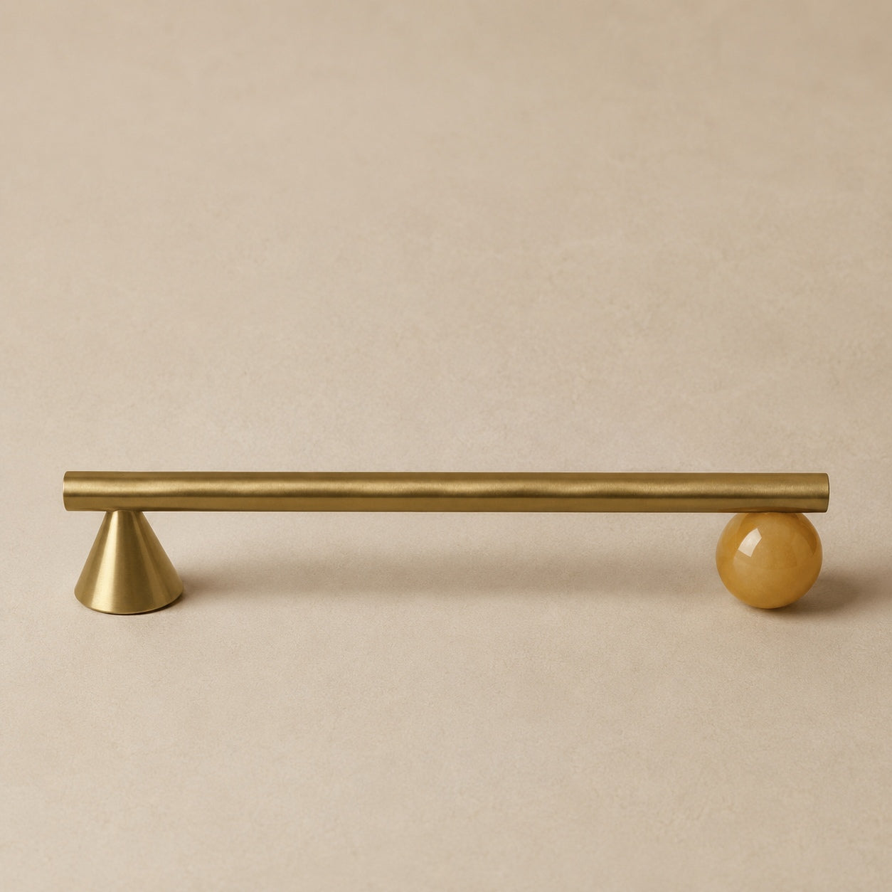 Rust-Resistant Brass Crystal Cabinet Knob & Pull Set