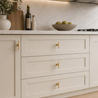 Rust-Resistant Brass Crystal Cabinet Knob & Pull Set