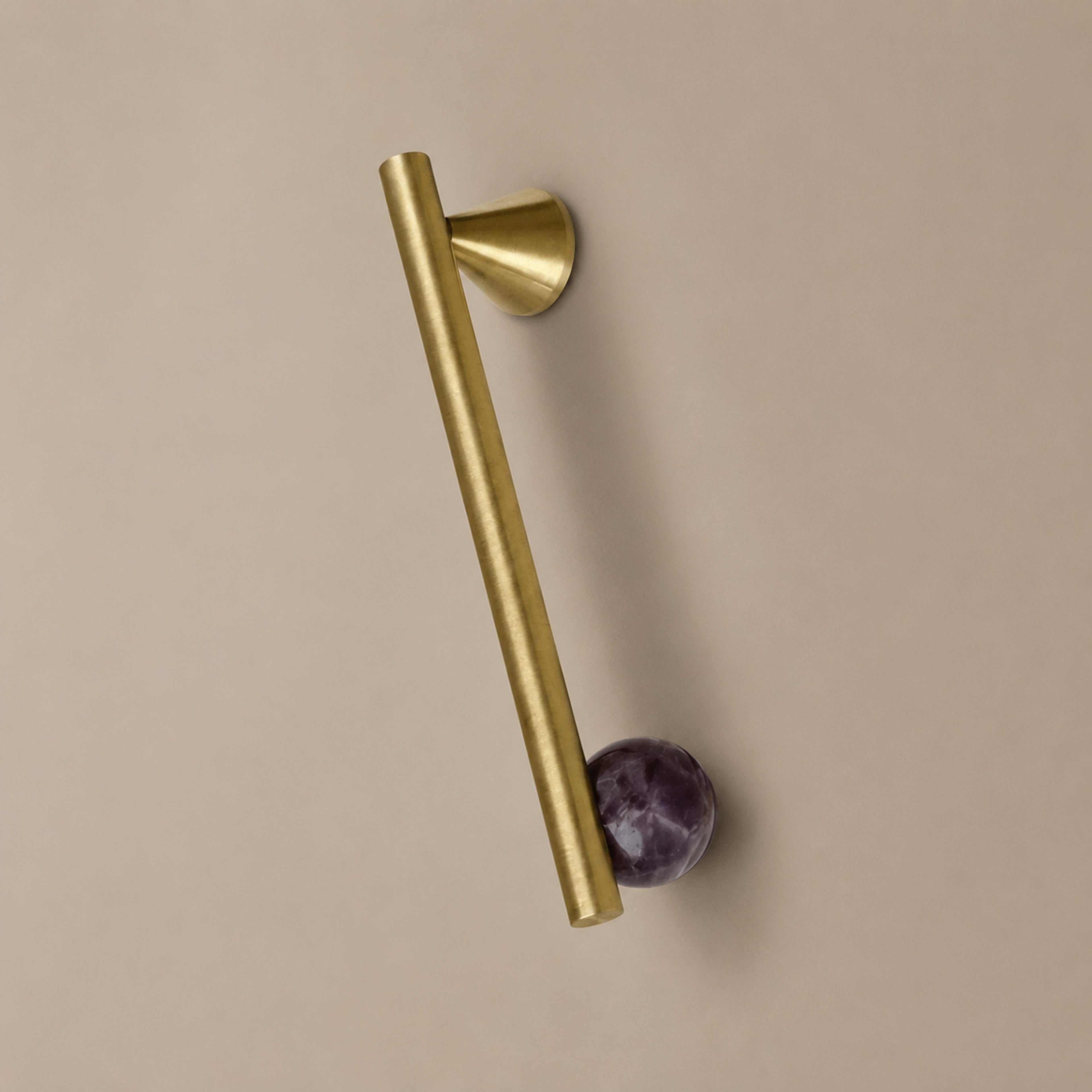 Rust-Resistant Brass Crystal Cabinet Knob & Pull Set