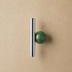 Rust-Resistant Brass Crystal Cabinet Knob & Pull Set