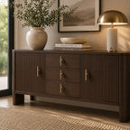 Rust-Resistant Brass Crystal Cabinet Knob & Pull Set