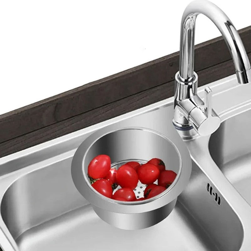 Rust-Resistant Stainless Steel Fast-Draining Corner Sink Strainer Basket