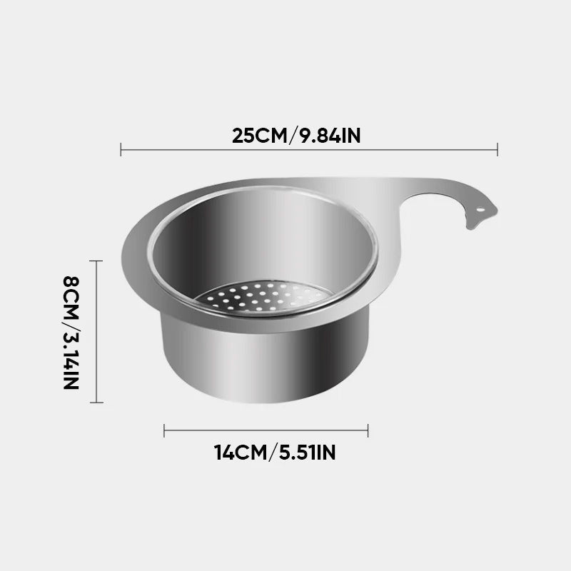 Rust-Resistant Stainless Steel Fast-Draining Corner Sink Strainer Basket