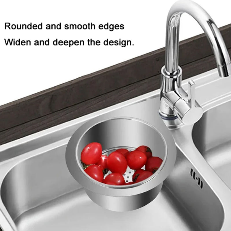 Rust-Resistant Stainless Steel Fast-Draining Corner Sink Strainer Basket