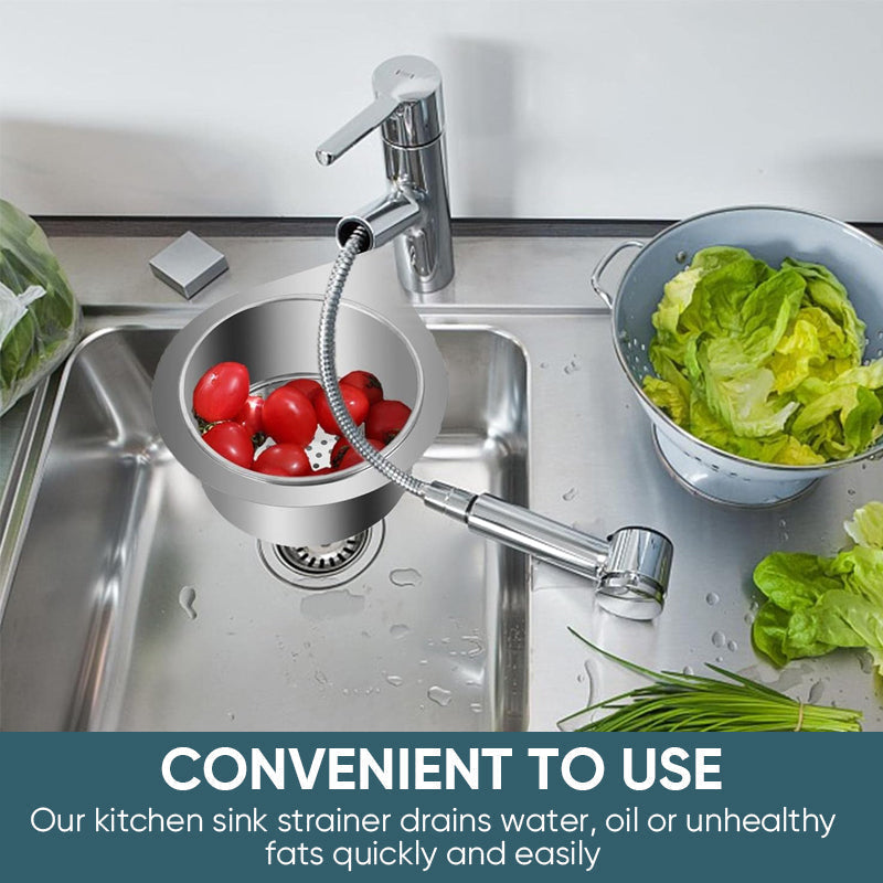 Rust-Resistant Stainless Steel Fast-Draining Corner Sink Strainer Basket