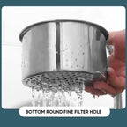 Rust-Resistant Stainless Steel Fast-Draining Corner Sink Strainer Basket