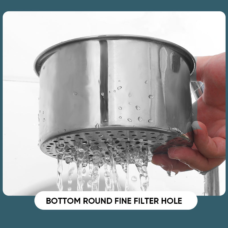 Rust-Resistant Stainless Steel Fast-Draining Corner Sink Strainer Basket
