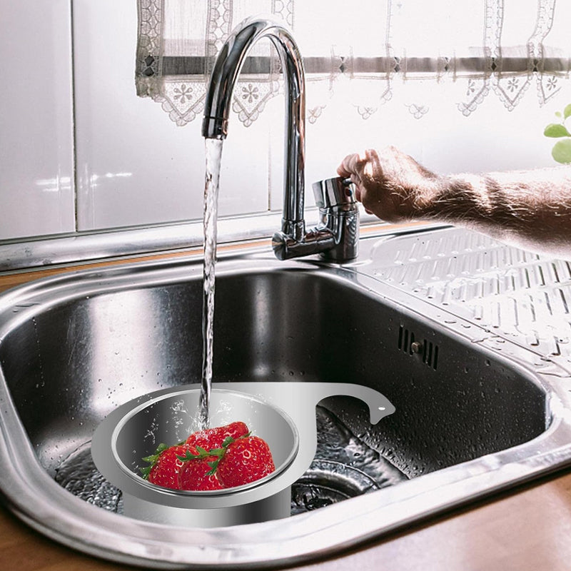 Rust-Resistant Stainless Steel Fast-Draining Corner Sink Strainer Basket