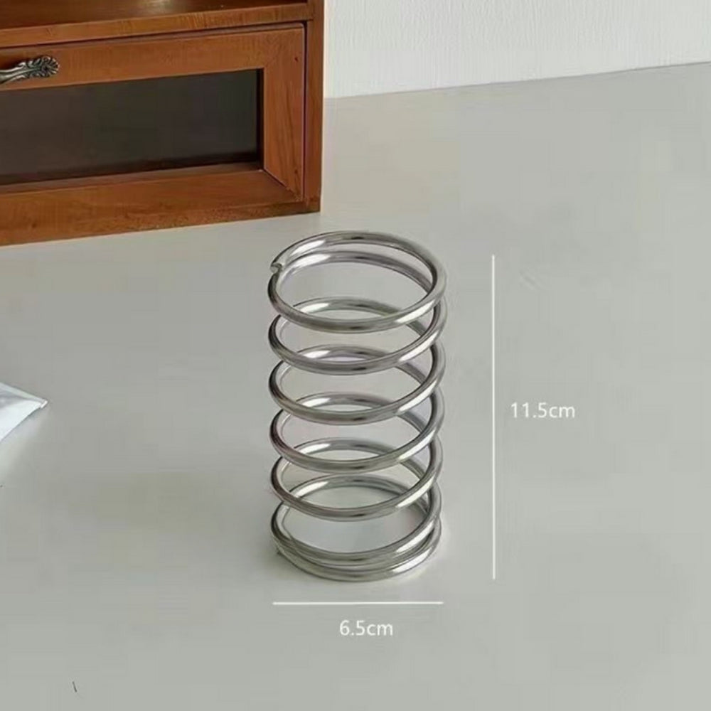 Rust-Resistant Stainless Steel Spiral Toothbrush Holder