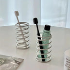 Rust-Resistant Stainless Steel Spiral Toothbrush Holder