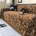 Rustic Floral Microfiber Non-Slip Sofa Cover