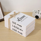 Rustic Twine-Detail Faux Book Stack (Pre-Stacked)