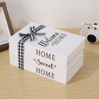 Rustic Twine-Detail Faux Book Stack (Pre-Stacked)