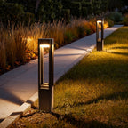 Rustproof Die-Cast Aluminum Warm White LED Pathway Bollard Light