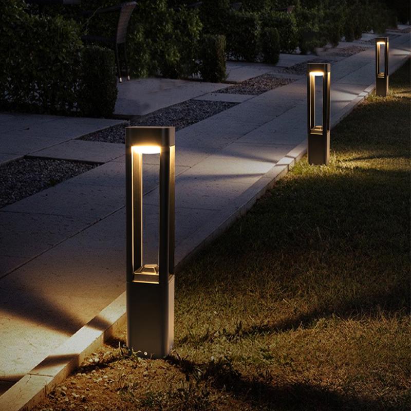 Rustproof Die-Cast Aluminum Warm White LED Pathway Bollard Light