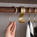 S-Shaped Hangers Rust-Resistant Metal Space-Saving Set of 5