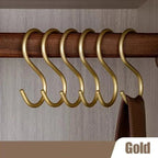 S-Shaped Hangers Rust-Resistant Metal Space-Saving Set of 5