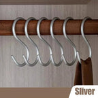 S-Shaped Hangers Rust-Resistant Metal Space-Saving Set of 5