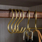 S-Shaped Hangers Rust-Resistant Metal Space-Saving Set of 5
